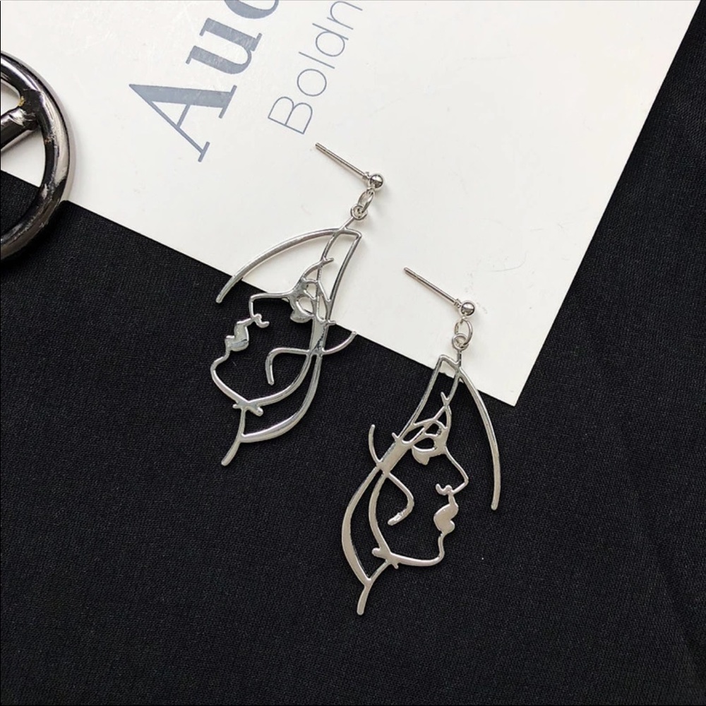NEW Human Face Drop Earrings